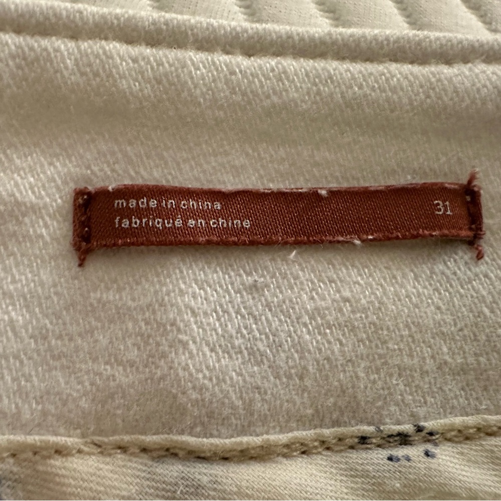 Pilcro White Patterned Lining Pants - image 7